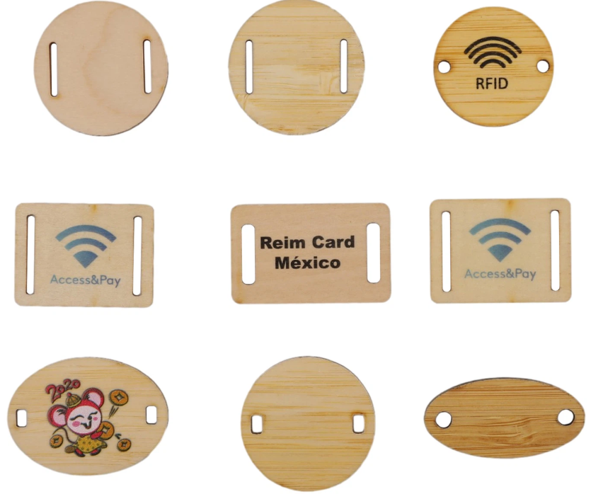 Opciones de tags RFID en madera