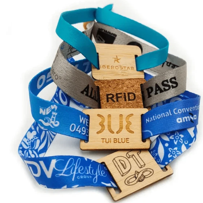 Brazaletes RFID textiles personalizados