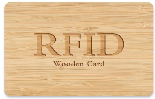 Tarjeta RFID de madera