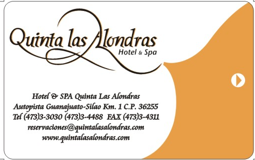 Tarjeta hotelera Santa Rita personalizada